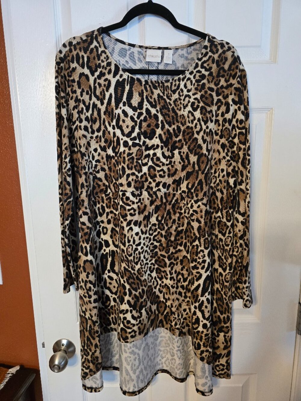Chico's Leopard Print Sweater Tunic - EUC